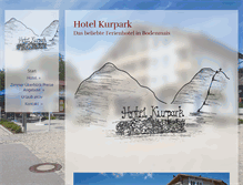 Tablet Screenshot of hotel-kurpark.de